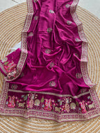 Very Soft nd Elegant Rich look vichitra silk saree