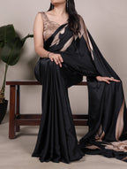 Satin Silk Floral Printed Saree