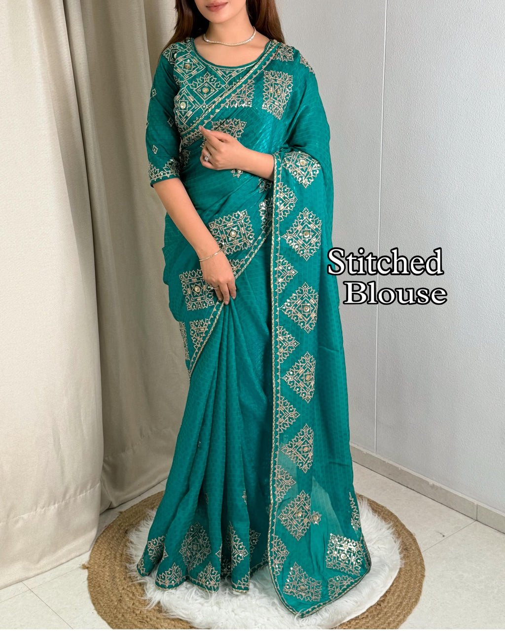 Madhubala Design Gorgeous Fendy Satin Saree