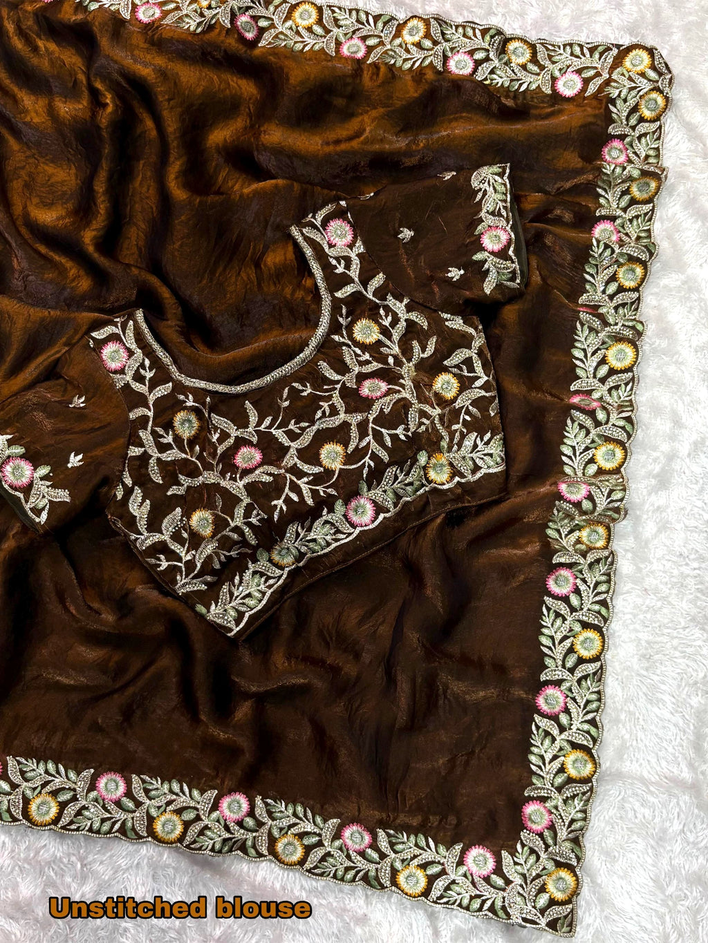 Treding fandy satin saree
