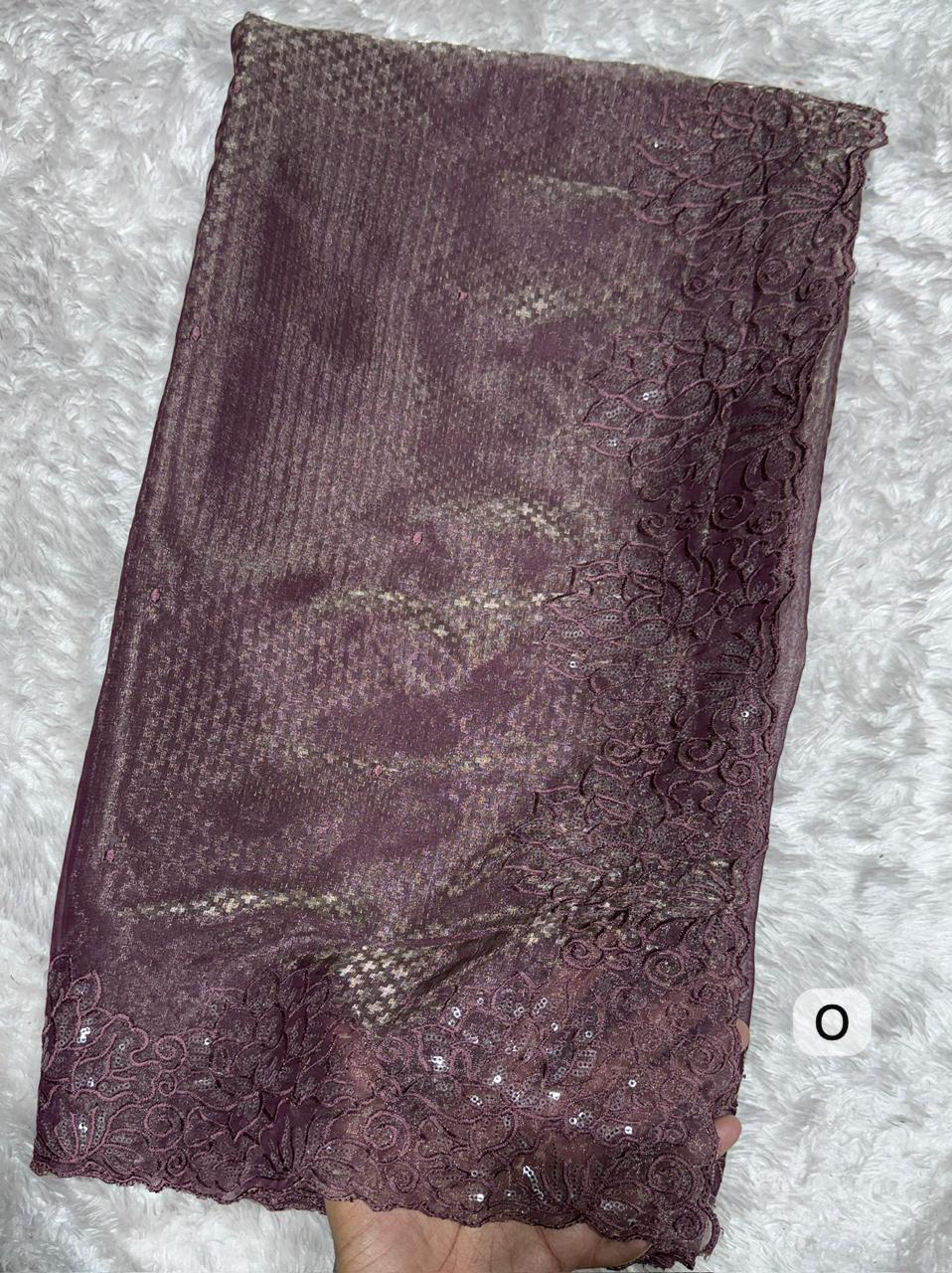 GLASS SATIN SEQUENCE SAREE