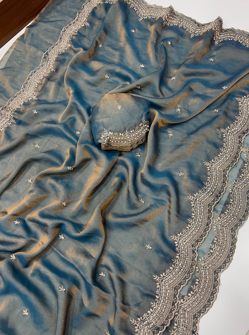 Multi Emrodairy Work Saree