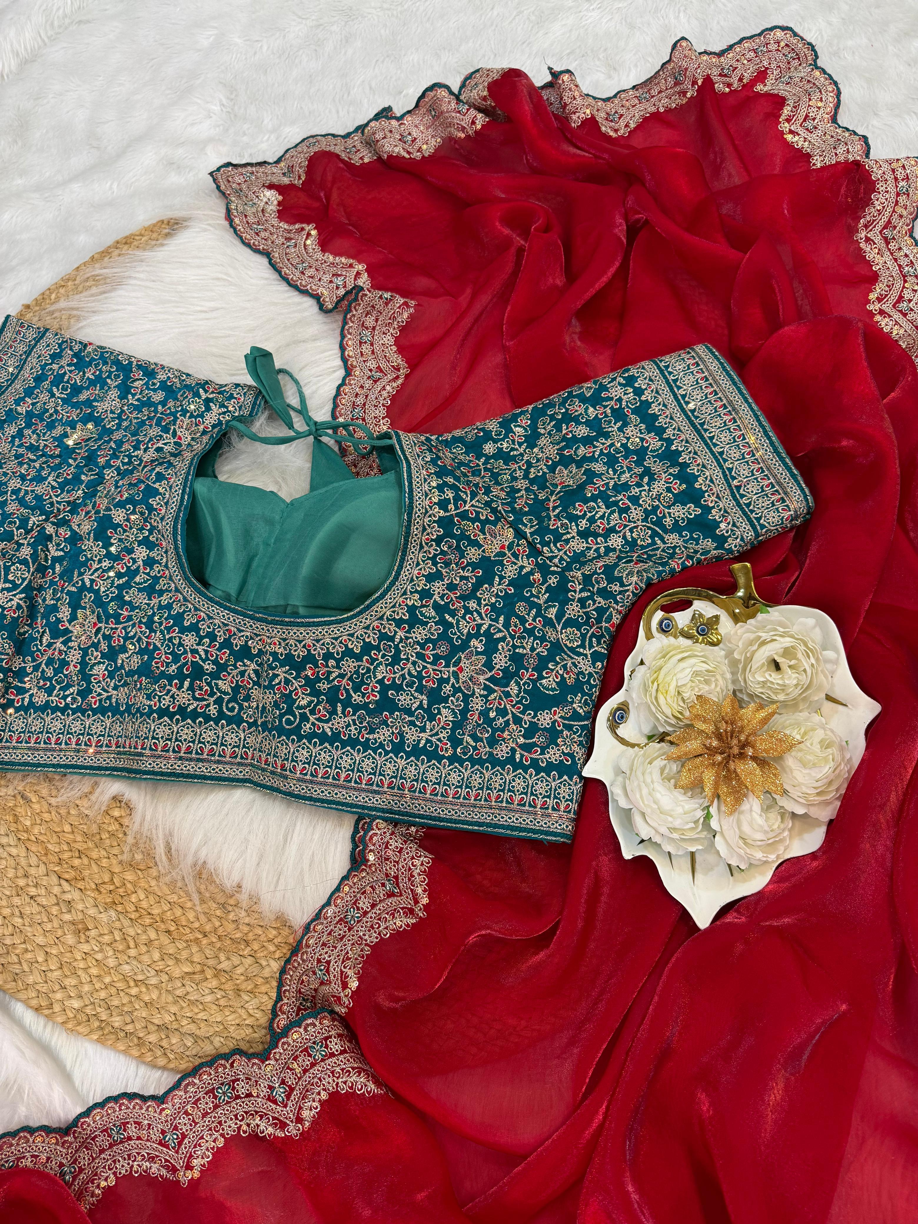 Premium space Silk Sabyasachi Inspired Saree