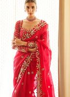 Bollywood BlockBuster Orignal Mirror Design Wedding Saree