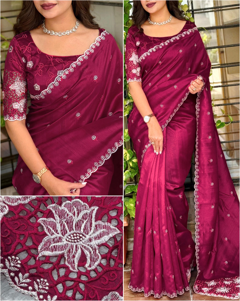 Soundarya Tusser Cotton Saree