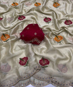 Soft Rangoli Silk Gold Saree