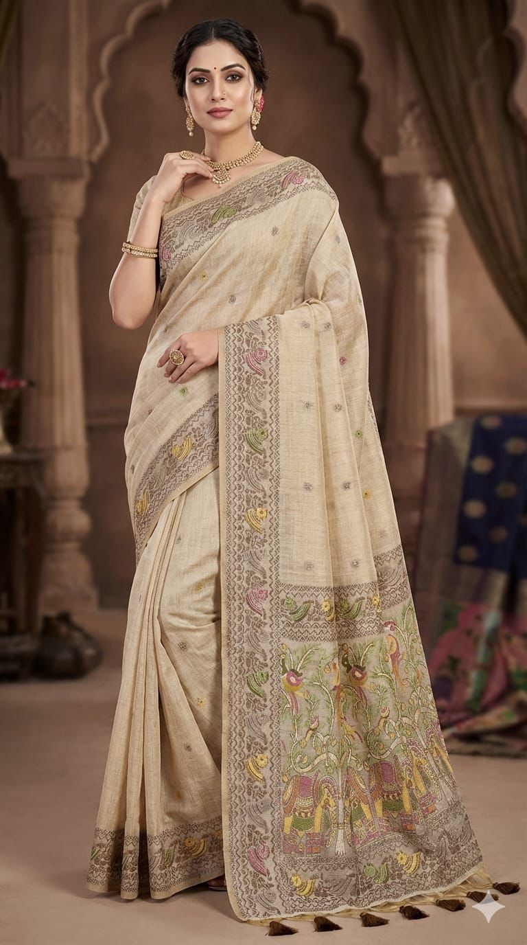 Jamdani Soft woven Saree