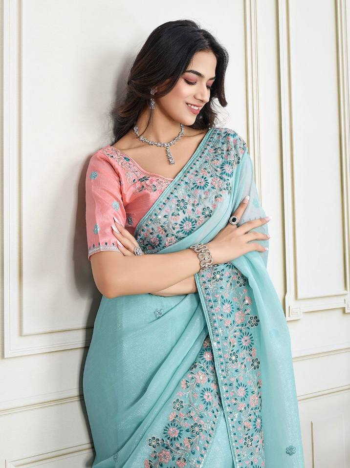 WEDDING WEAR GOREGETTE SAREE