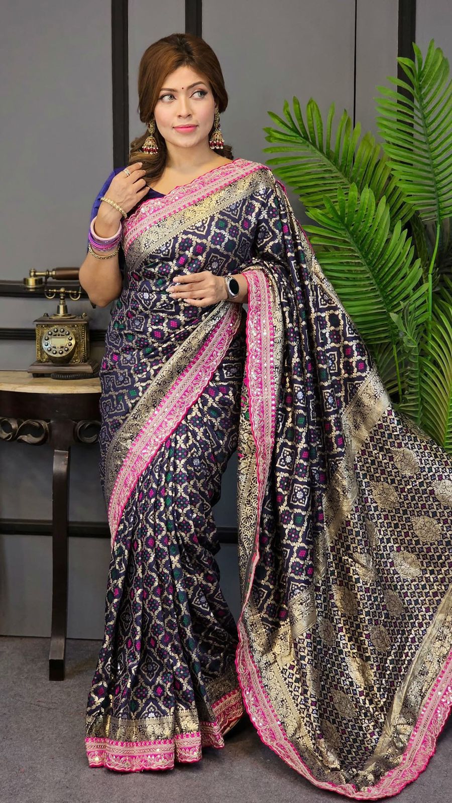 SOFT RUSSIAN BANDHEJ SAREE