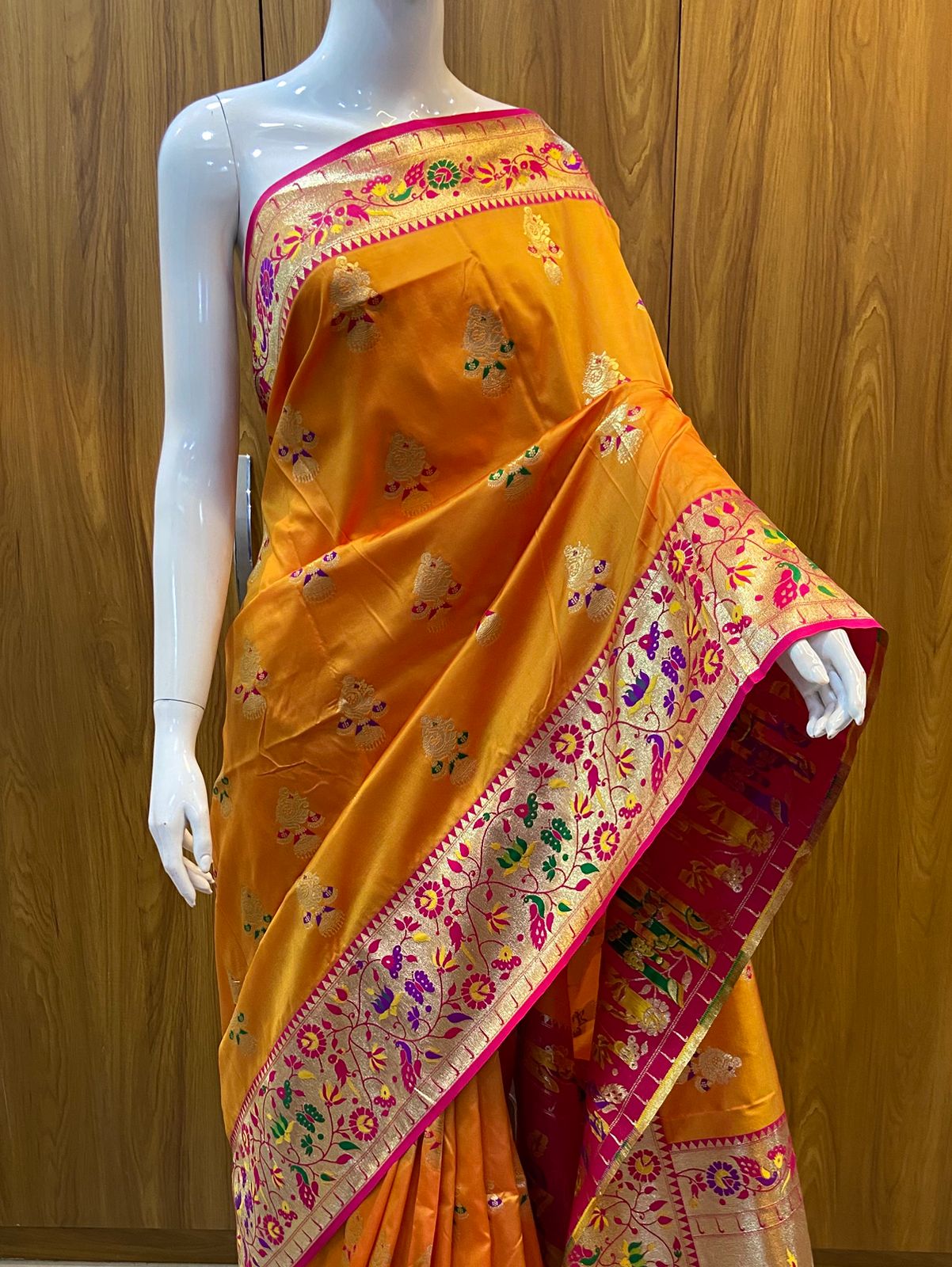 Pure Silk Soft Saree With Orginal Jari Weaving Work