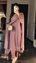 Heavy Faux Georgette Top Dupptta Set