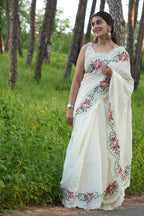 Pure Tussar Silk Saree In Solid Color