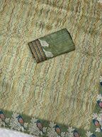 OURE TUSSER SILK DIGITAL PRINT SAREE