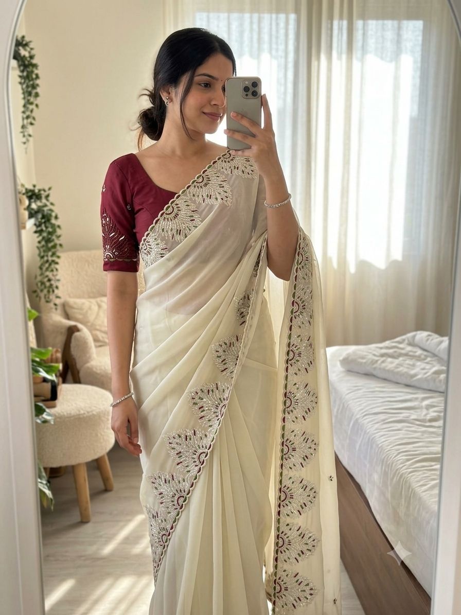 Pure soft Rangoli silk saree