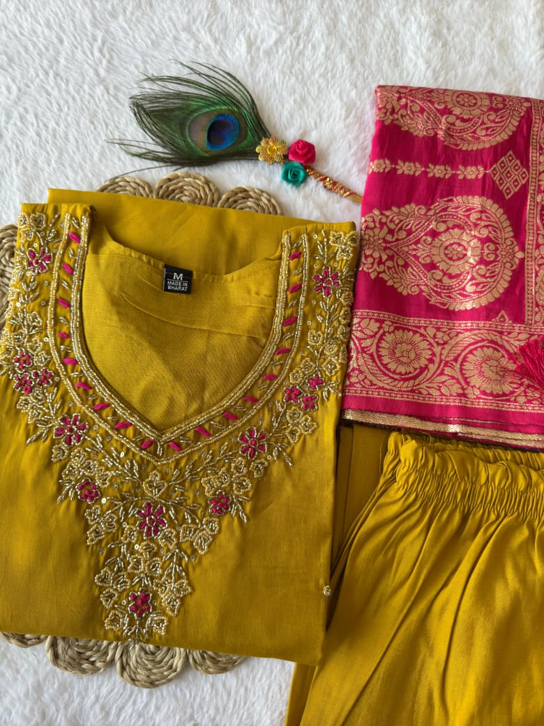 PREMIUM ROMAN SILK KURTI