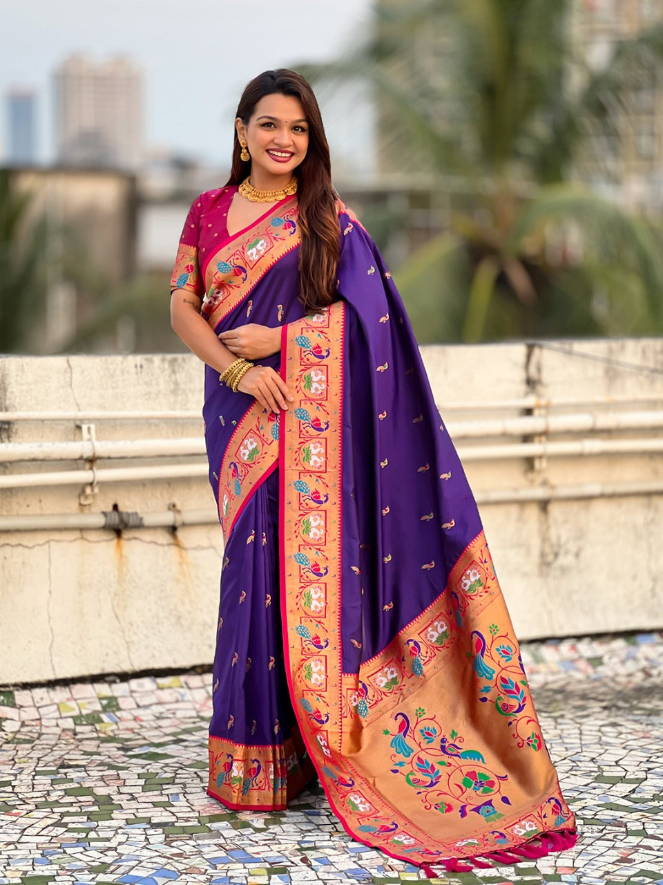Paithani Silk Saree Multicolore