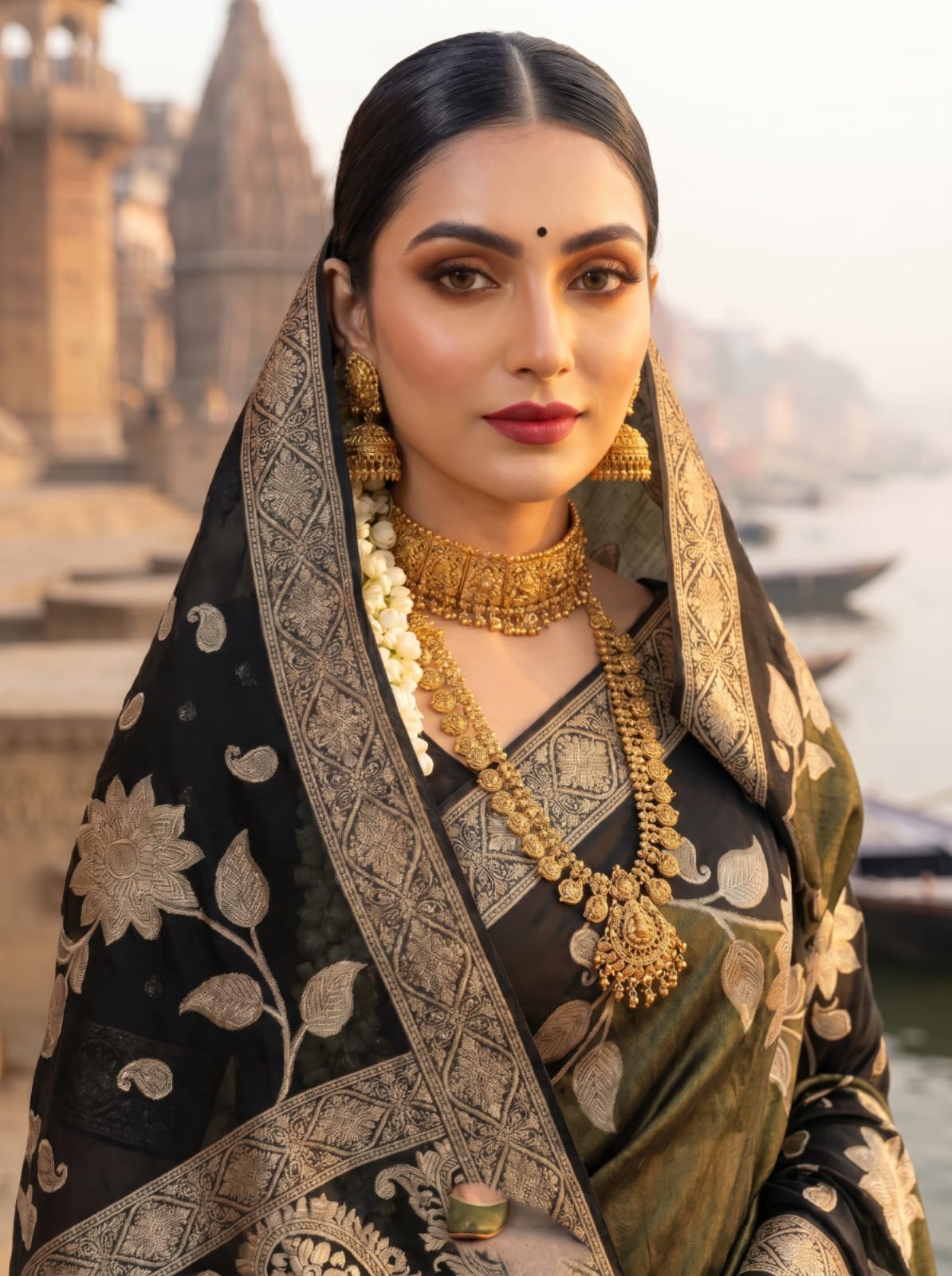 Pure Hand Dyeing Chainy Tissue Shimmer Saree