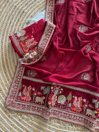 Very Soft nd Elegant Rich look vichitra silk saree