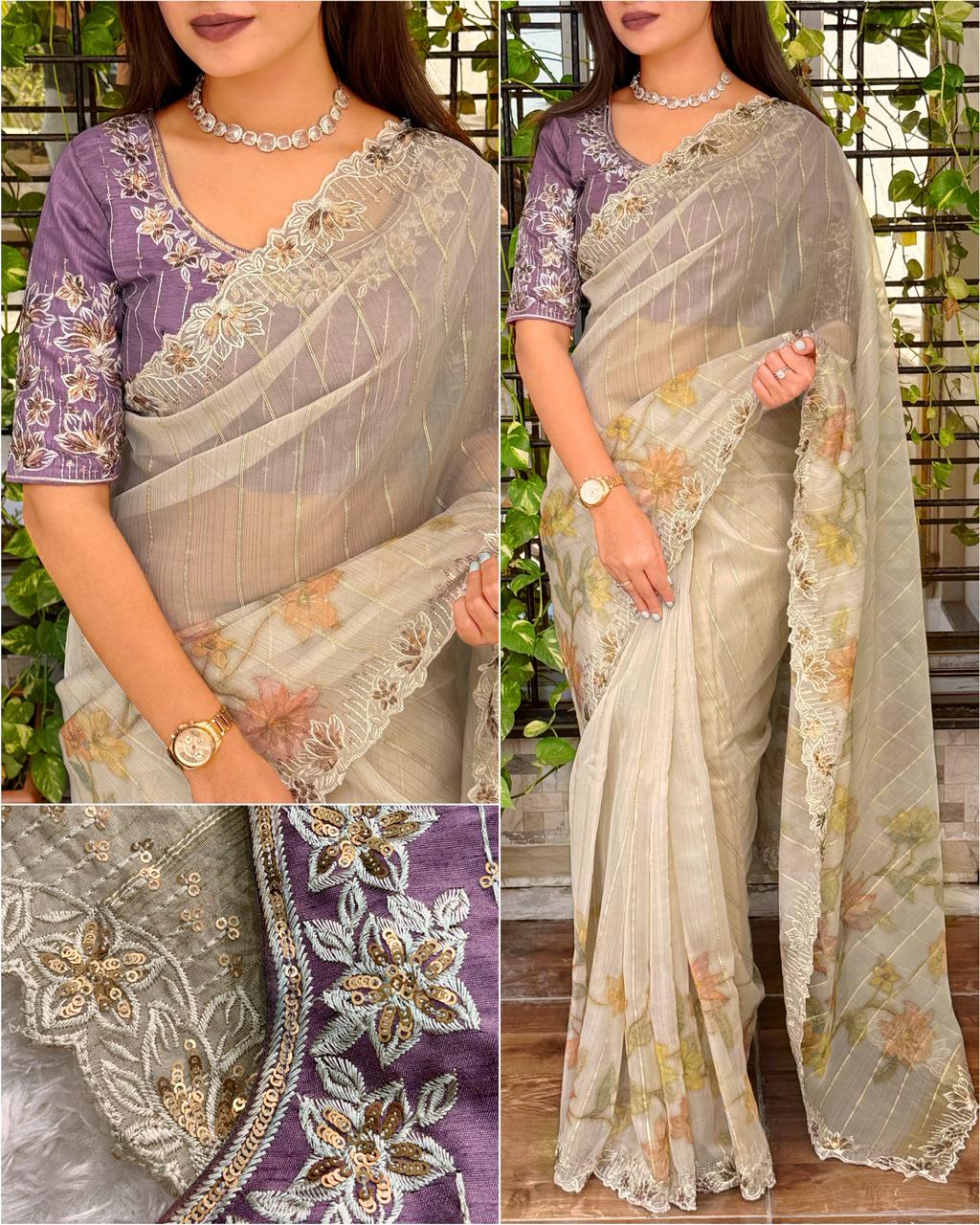 Kashish Glass Organza Saree