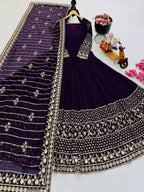 Designer Embroidered Anarkali Gown Dupatta Collection