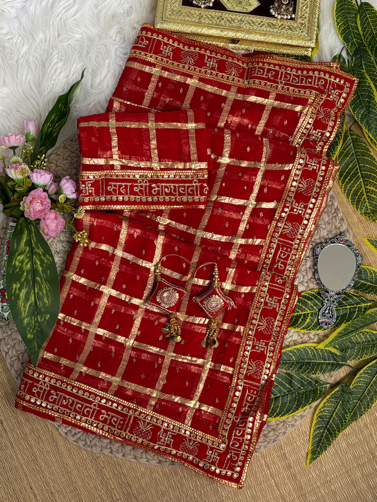 Karvachauth Pure Viscose Georgette Weaving Saree