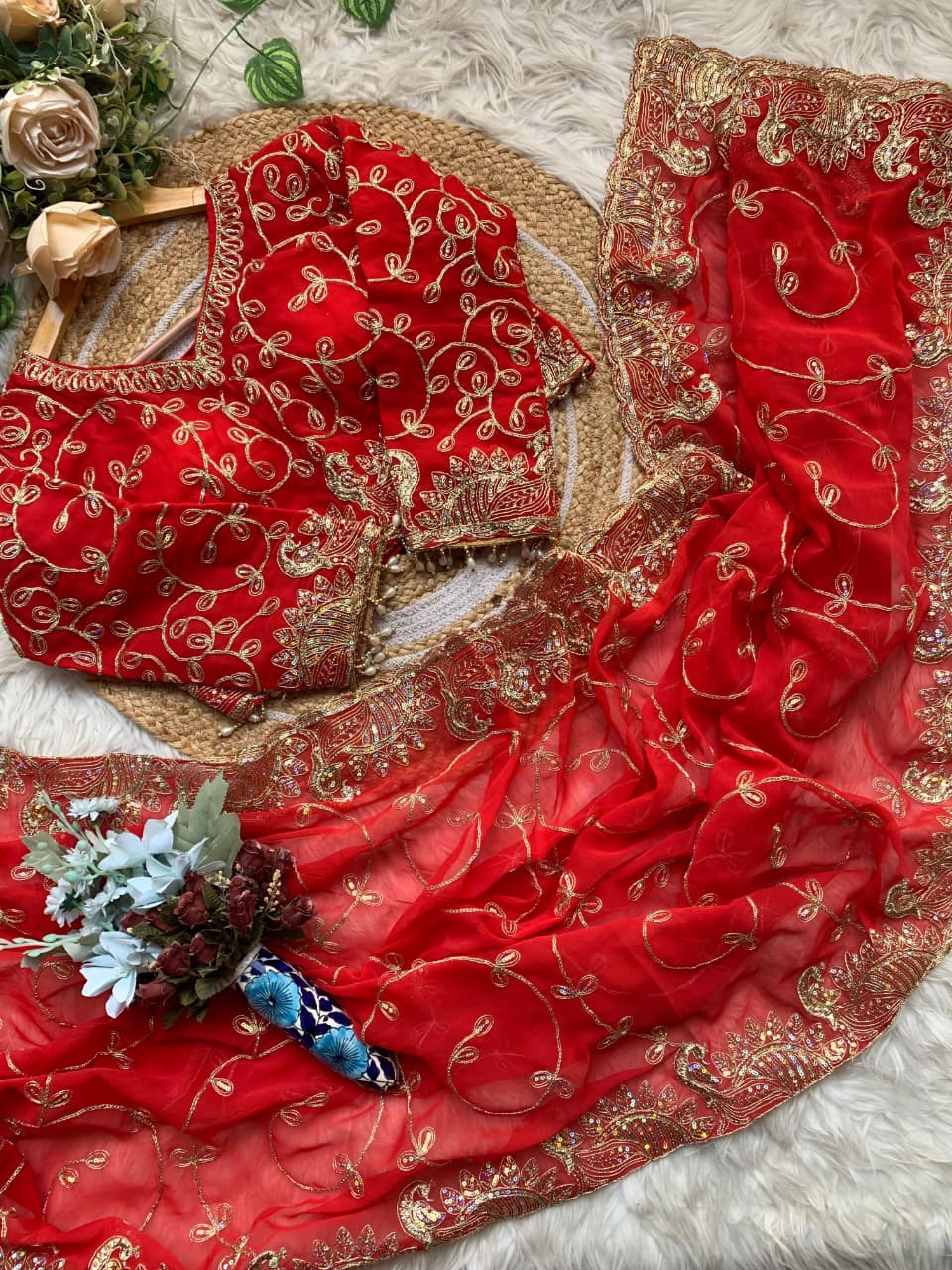 Very Soft nd Elegant Georgette Fabric Saree