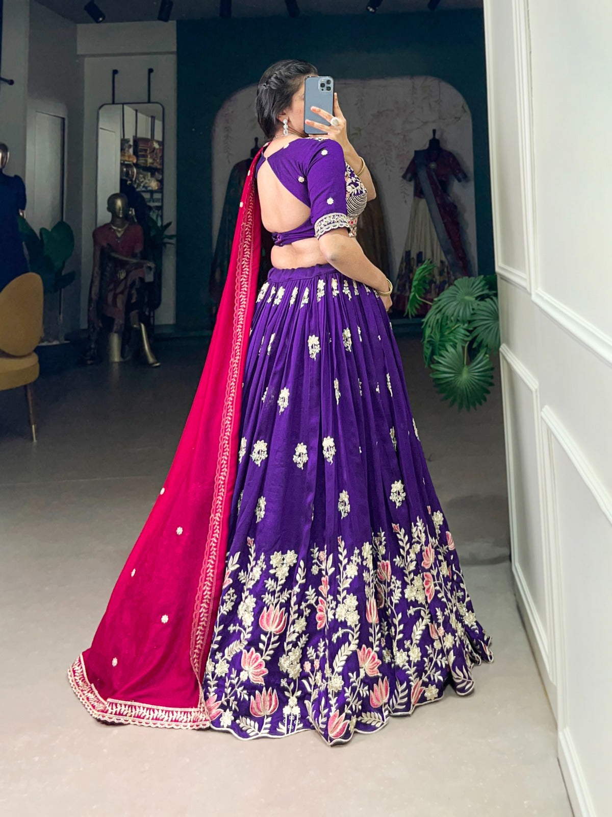 Keshvi Vichitra Silk Lahenga Choli