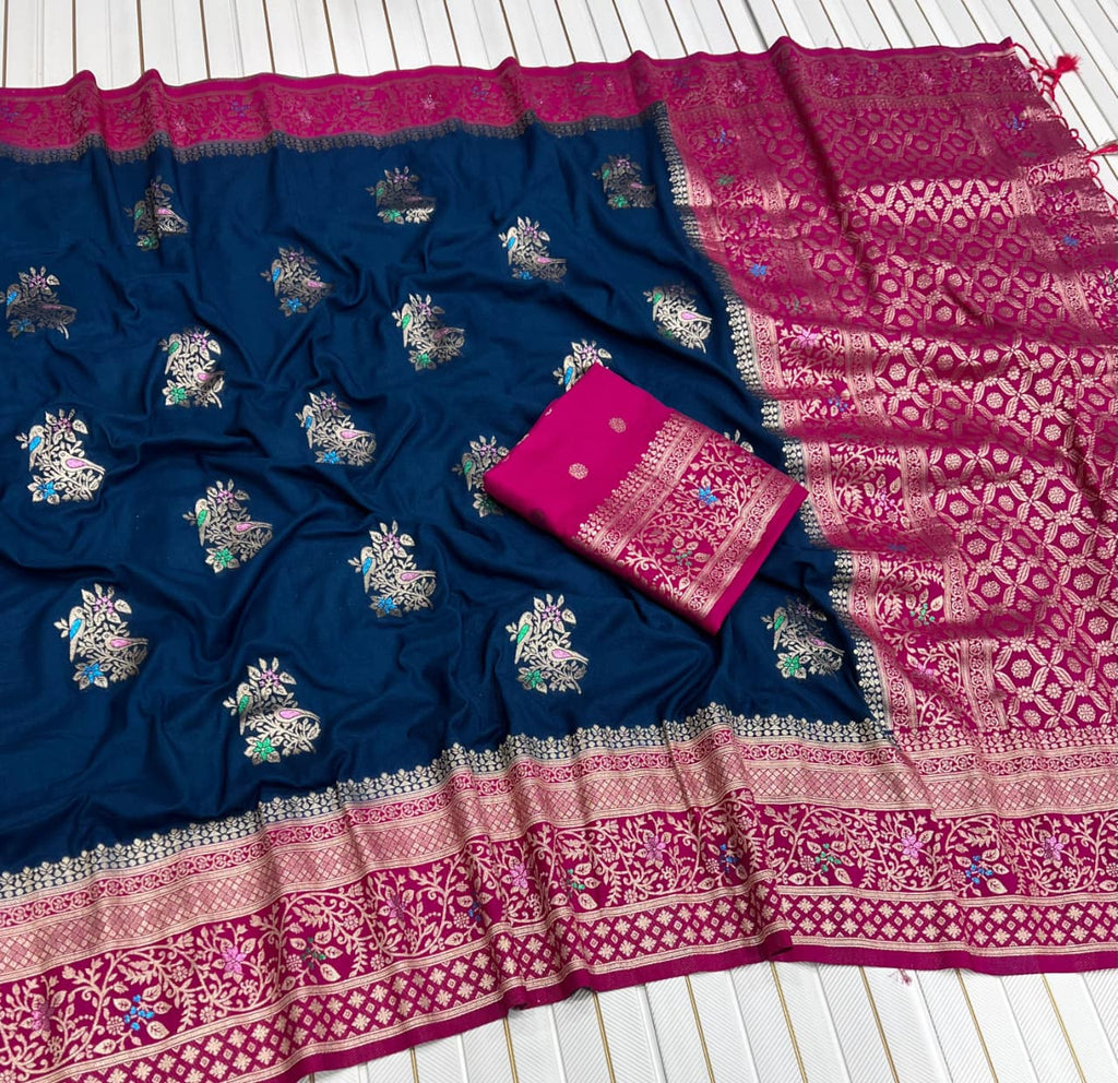 Pure Khaddi Crep Georgette Antique Colour Saree