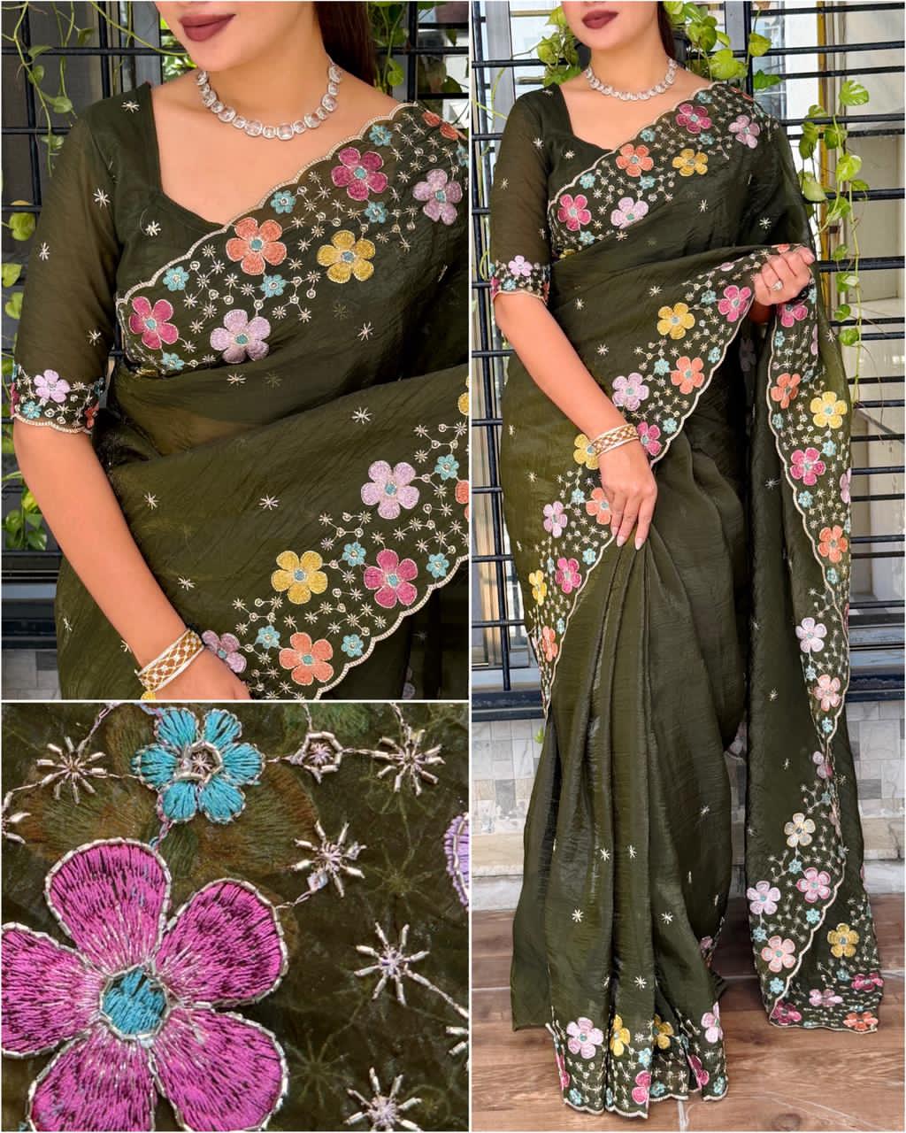 Sufi Silk Crush Saree