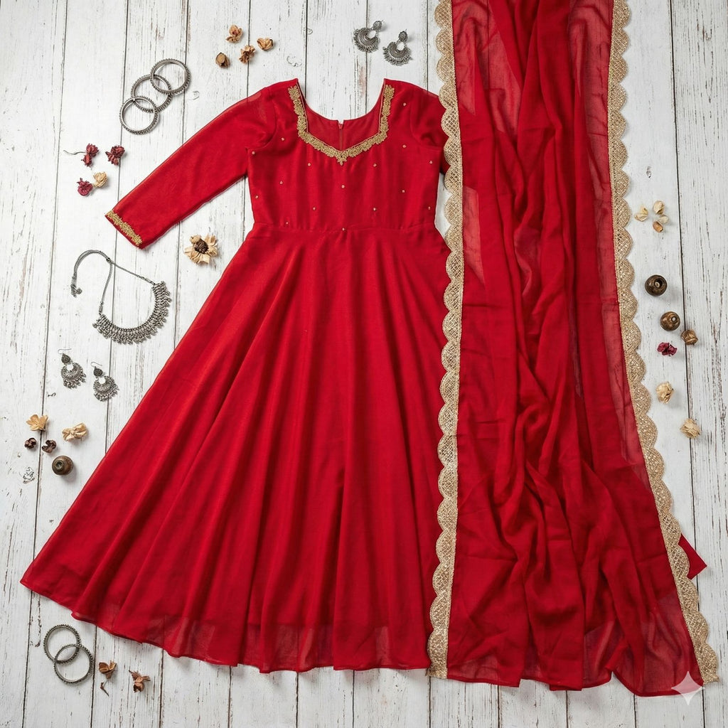 Sparkling Georgette Anarkali Gown