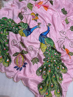 Handwork Elegance & Digital Print Saree
