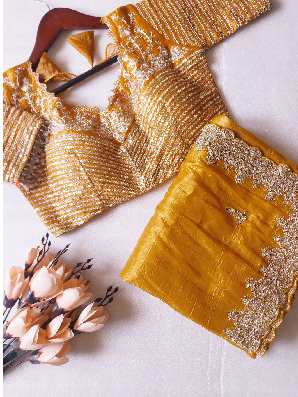 NEWLY MUSTARD YELLOW SAREE