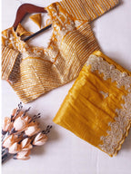 NEWLY MUSTARD YELLOW SAREE