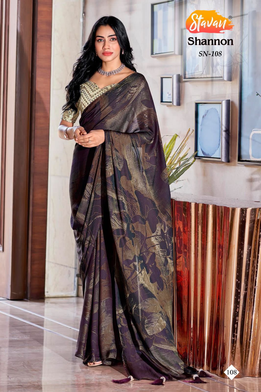 3D VELVETTE SILK SAREE