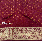Soft Cotton Crape Saree With Bhandani Prints