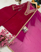 NEWLY PINK VELVET SUIT