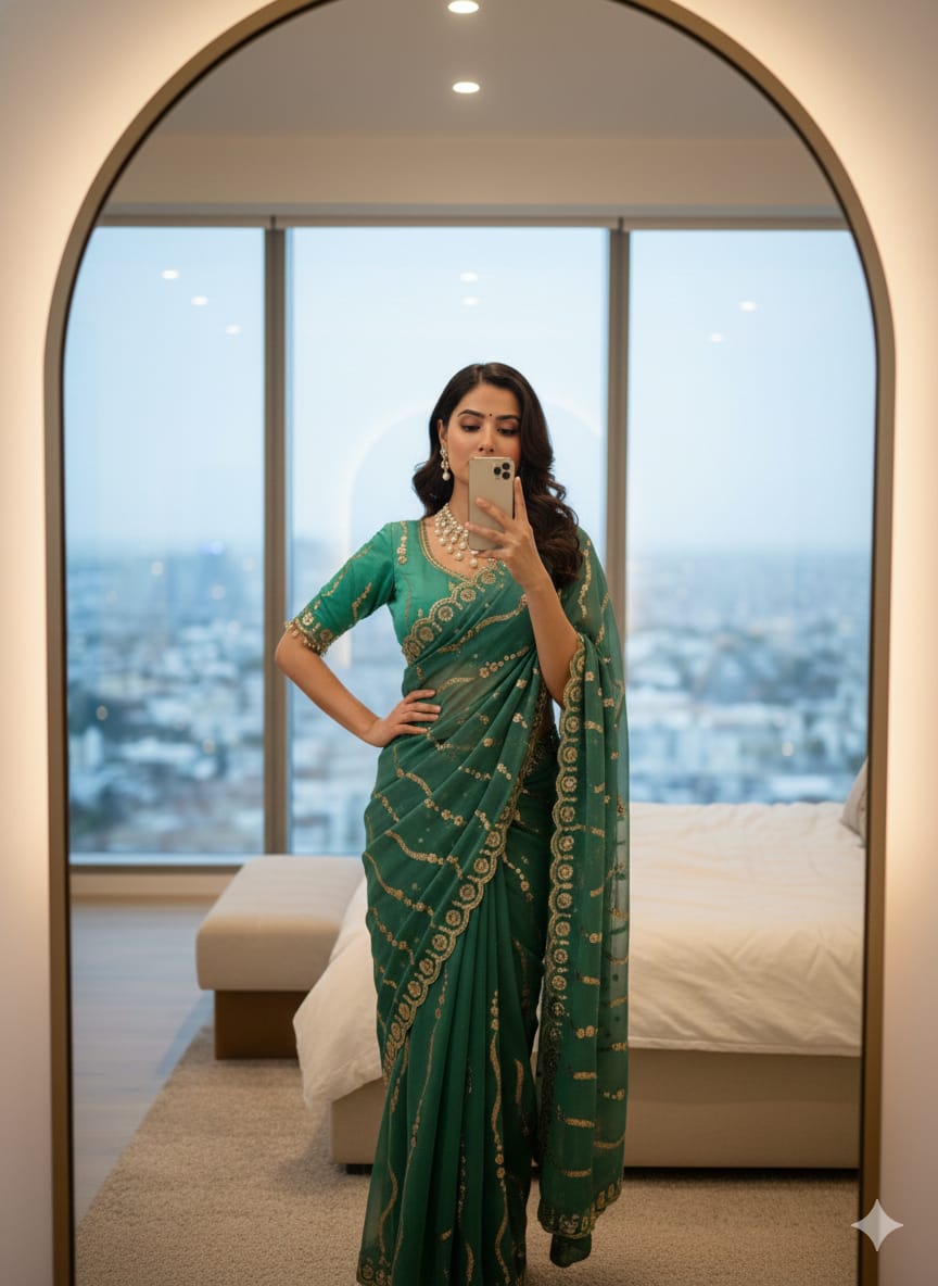 Supriya Sequence Laheriya Saree
