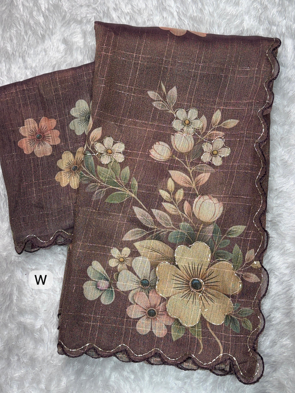 TISSUE COTTON DIGITAL PRINT SAREE