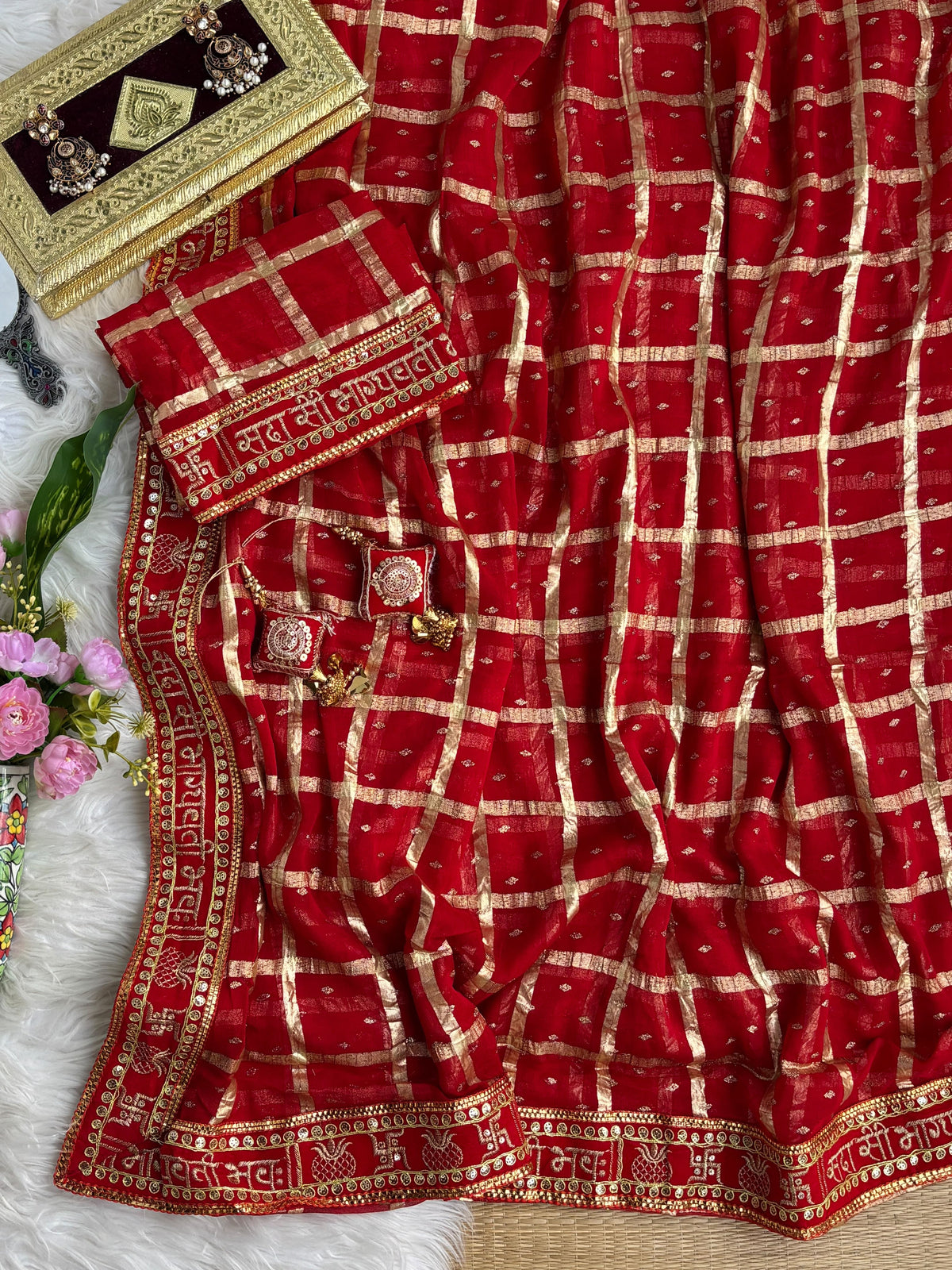 Karvachauth Pure Viscose Georgette Weaving Saree