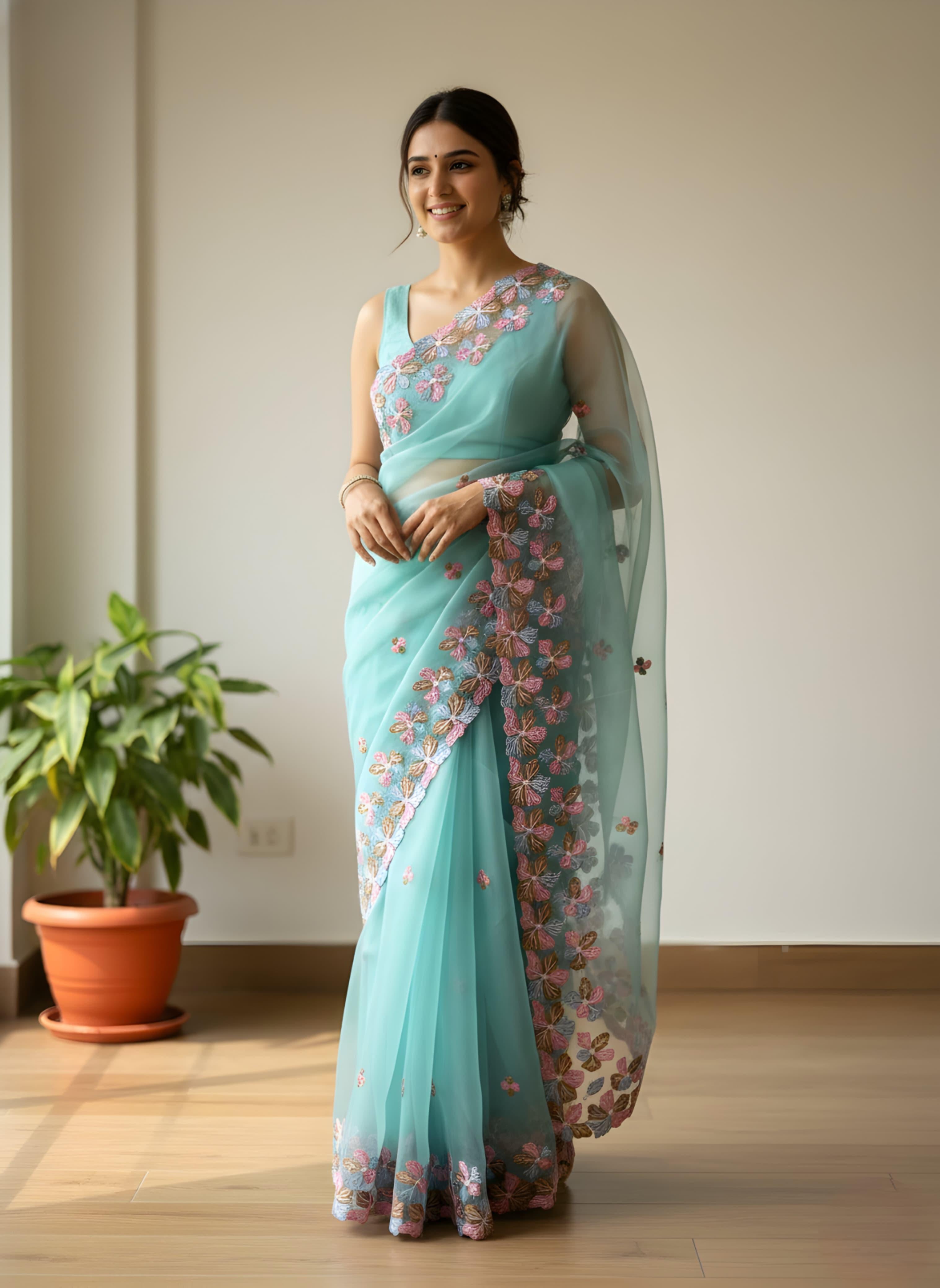 Pure Organza Silk Saree