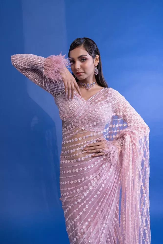 Bollywood Designer heavy Butterfly Net Saree