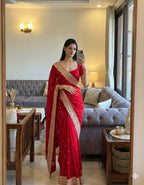 Pure Georgette Sequence Saree