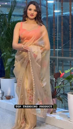 TWO TONE TISSUE SILK SAREE