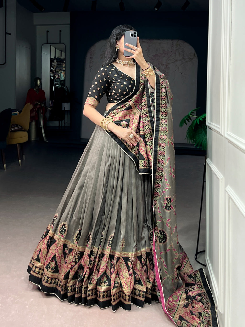 Tasar Silk Elegance Lahenga Choli