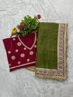 TRADING KAJAL  MOCHA SILK SAREE