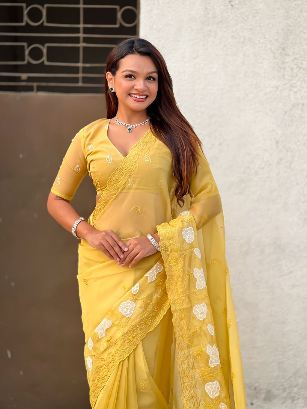 Pure Chanda Kora Silk Saree