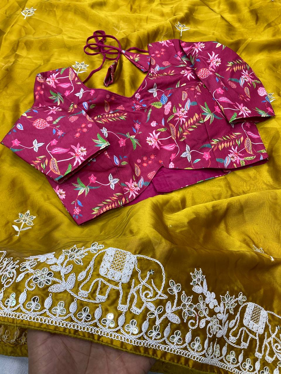 Party Wear Rangoli Silk Saree