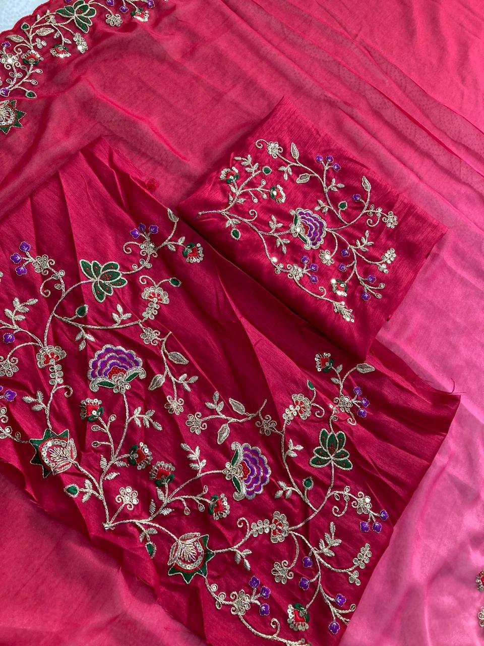 Party Wear Soft Star Georgette Saree