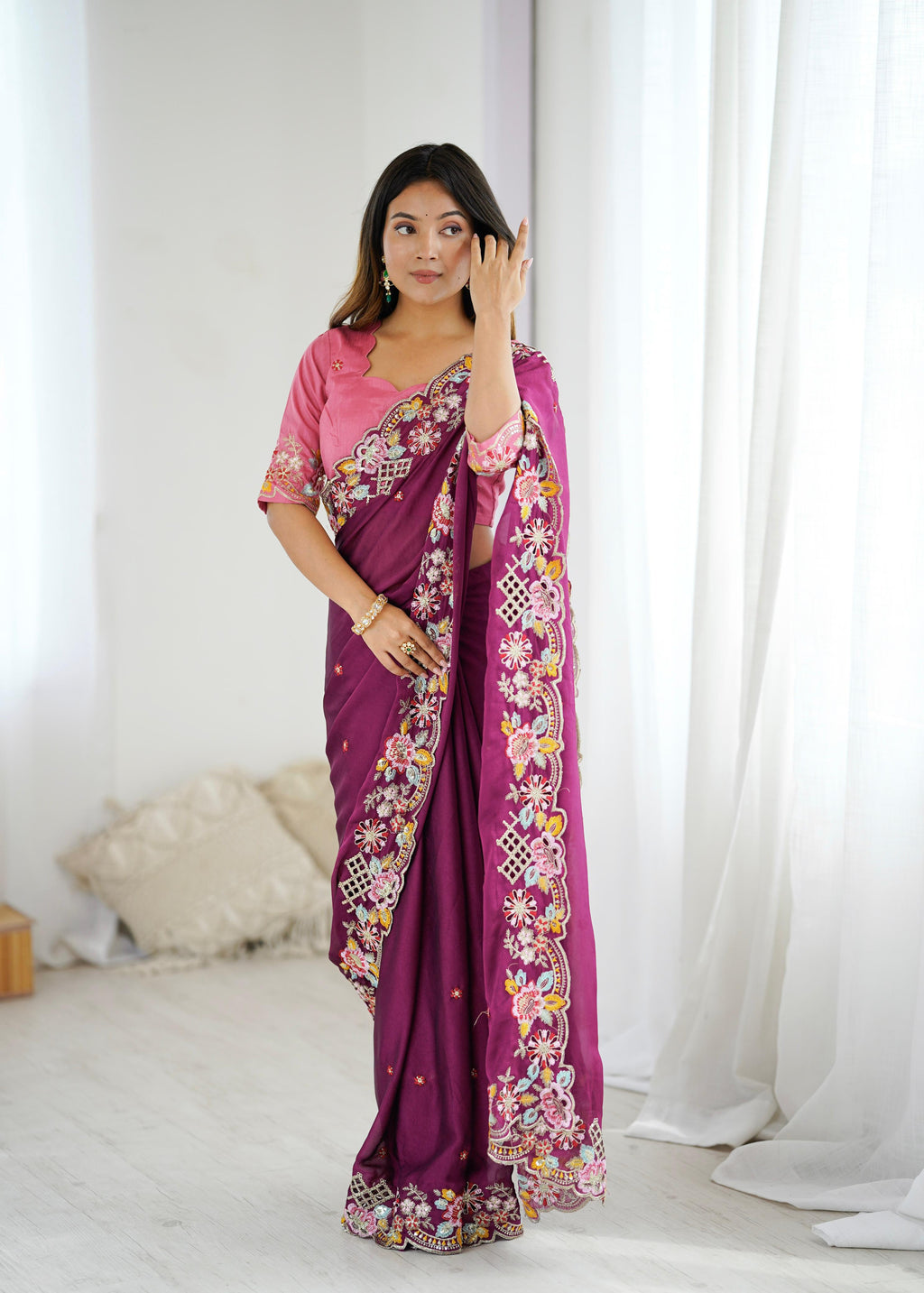 Premium Noha Crush Saree