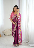 Premium Noha Crush Saree